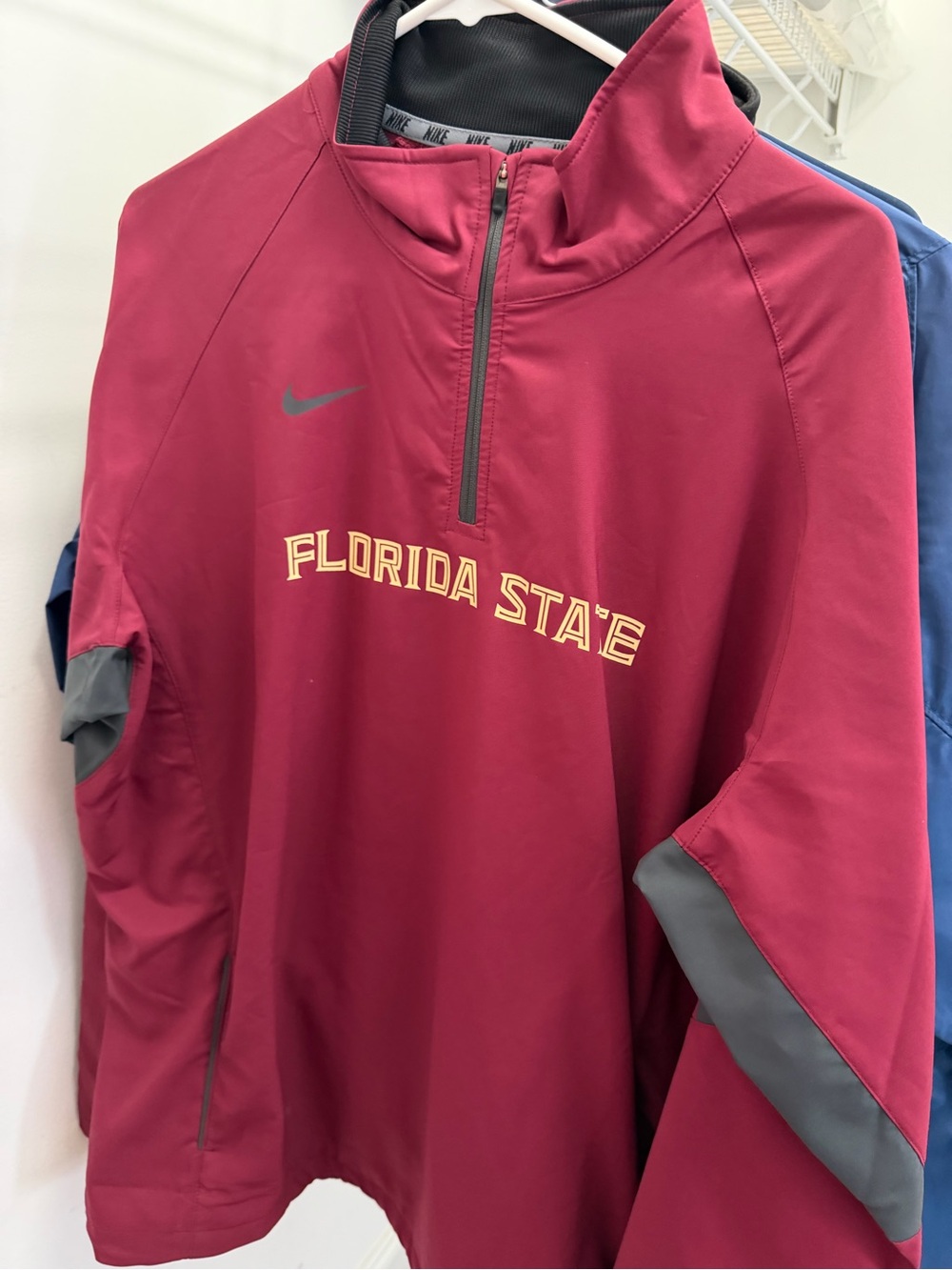 L - Men’s Nike Florida State Dri-Fit Maroon Quarter-Zip Pullover Jacket